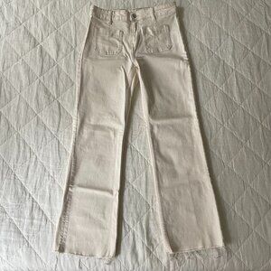 Mango Medium Rise Cropped Flare Jeans